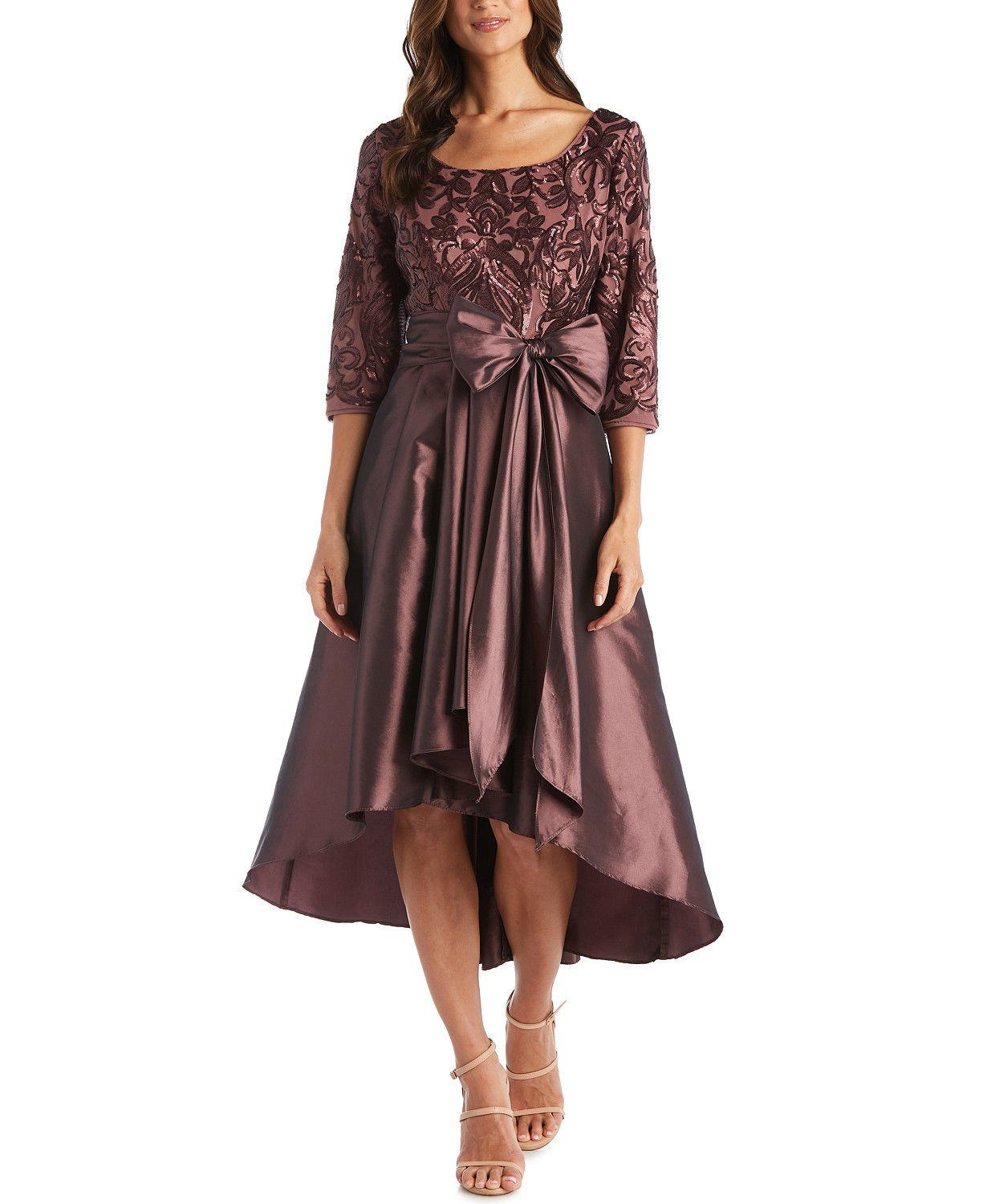 R & M Richards Sequin-Top High-Low Dress & Reviews - Dresses - Women - Macy's | Macys (US)