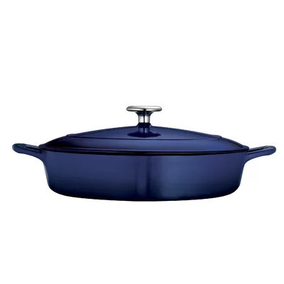 Tramontina Bestow 4 Qt. Enameled Cast Iron Round Gourmet Braiser with Lid | Wayfair North America