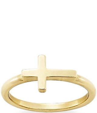 14K Gold Horizon Cross Ring | Dillard's
