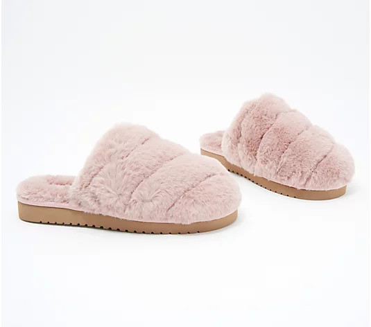 Koolaburra Abstract Fluff Slippers - Starleen - QVC.com | QVC