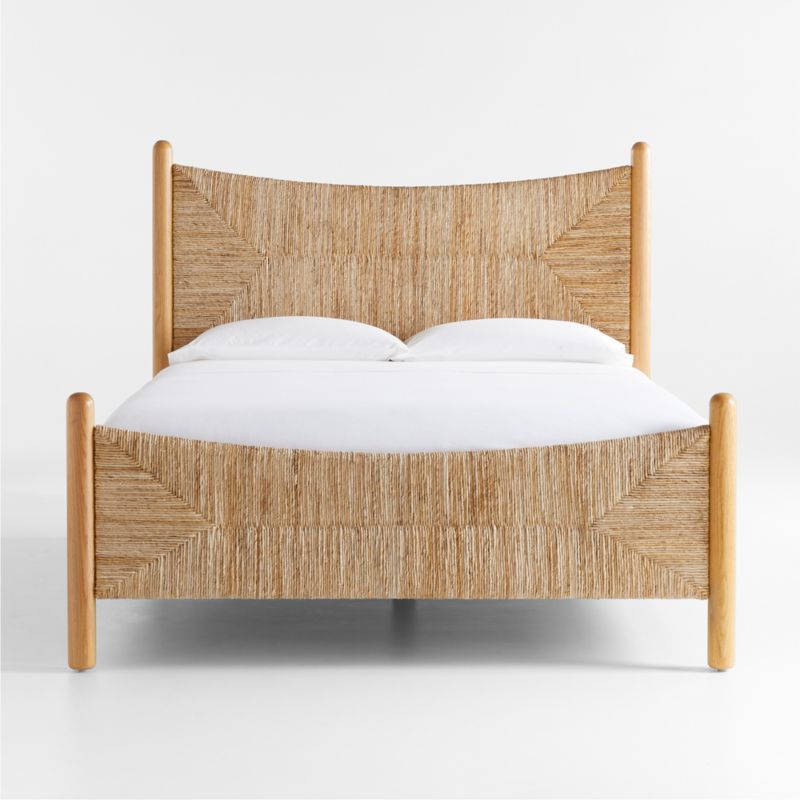 Rambler Rush Woven Bed | Crate and Barrel | Crate & Barrel