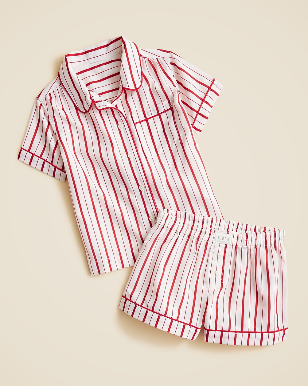 Girls' short-sleeve pajama set in prints | J. Crew US