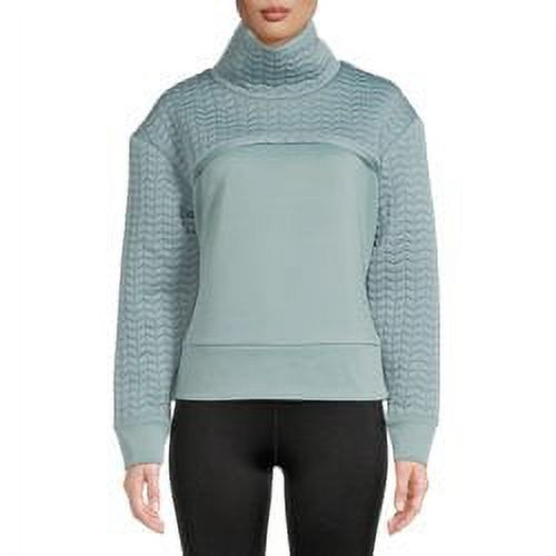 Avia Women's Long Sleeve Quilted Mock Neck Pullover | Walmart (US)