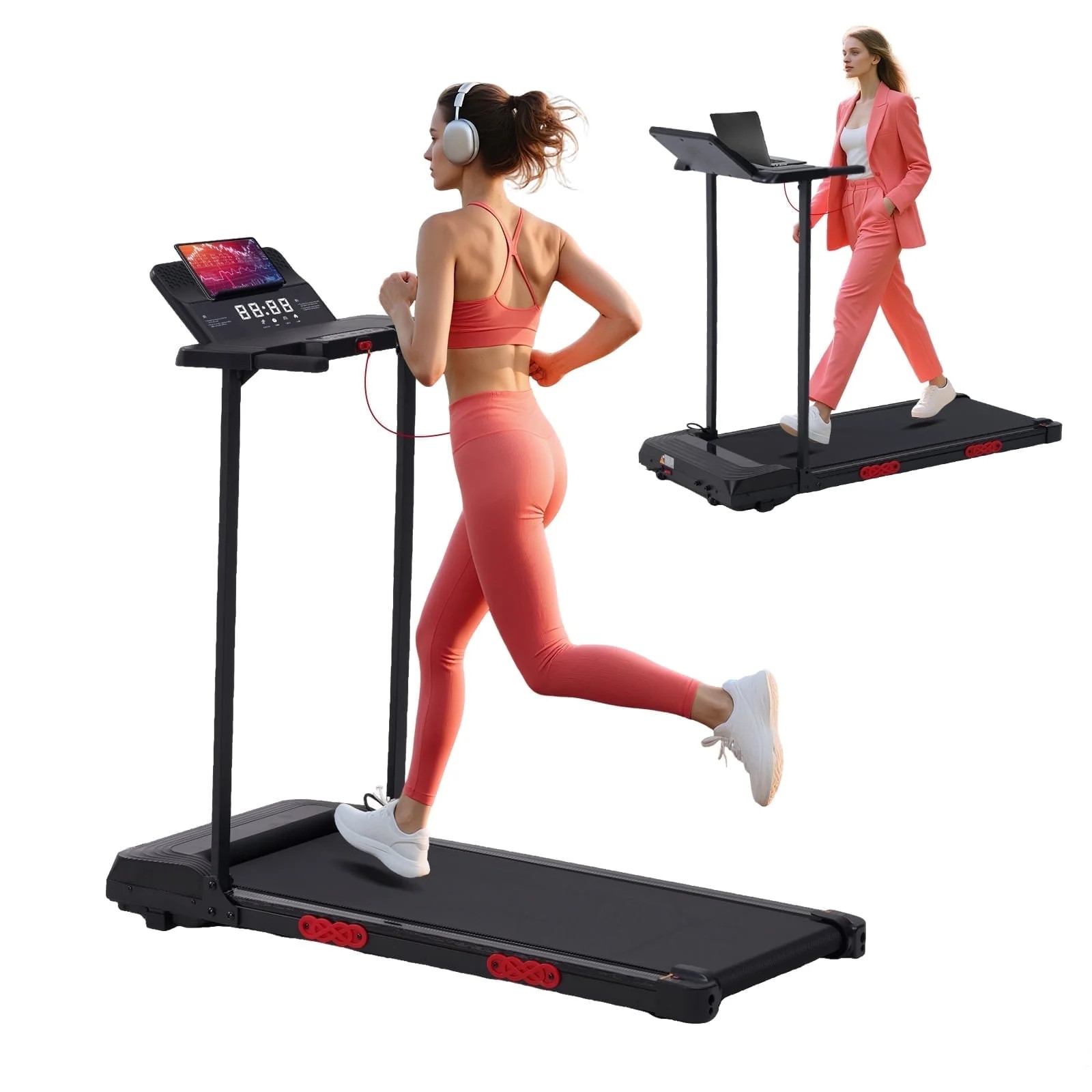 Walking Pad Treadmills for Home Workouts,3.5HP Compact Running Treadmills with Handles, Portable ... | Walmart (US)