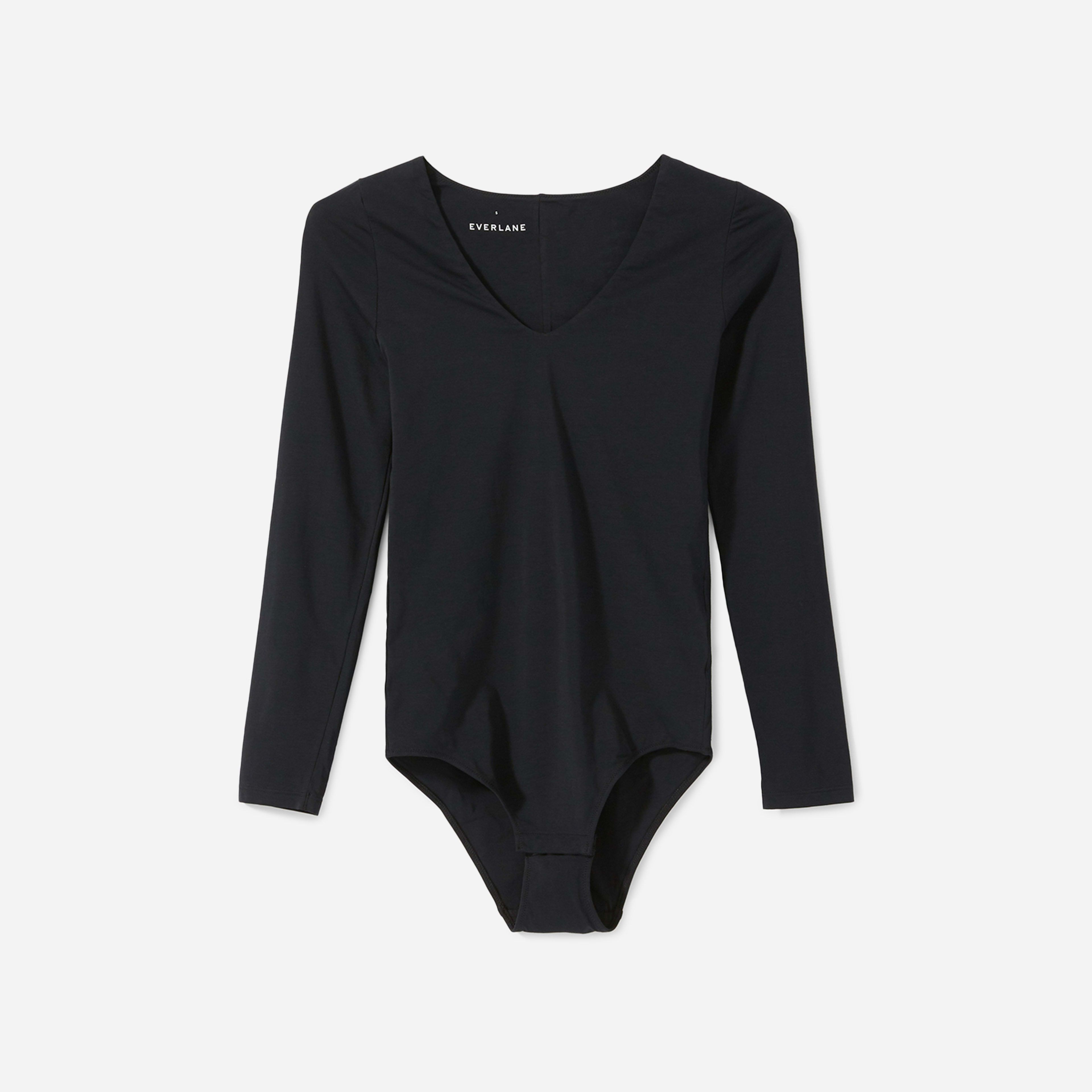 The Long-Sleeve V-Neck Bodysuit | Everlane