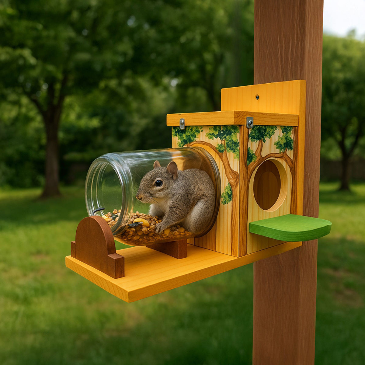 Build Your Own Squirrel Playground & Feeder | UncommonGoods