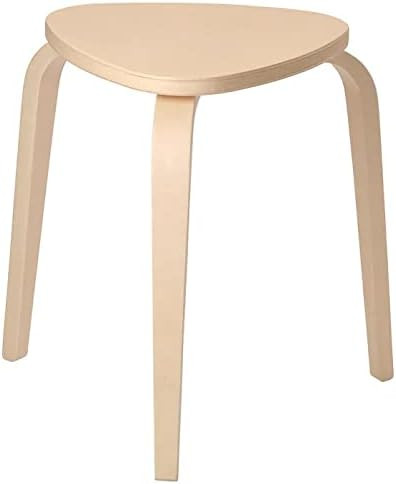 IKEA Stackable/ Triangular-Shaped/3-Legged Stool with Bent Legs (Birch) | Amazon (US)