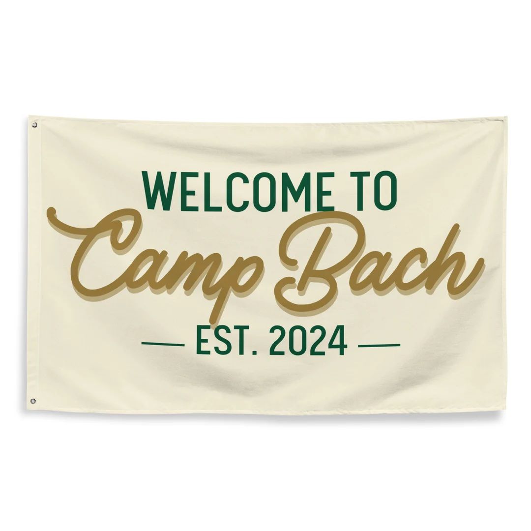 Camp Bach Flag for Camp-themed Bachelorette Party CAMP BACH - Etsy | Etsy (US)