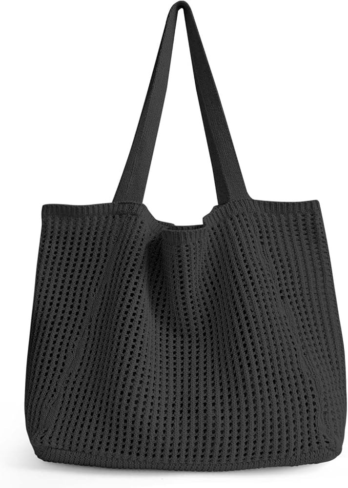 Ayieyill Crochet Tote Bag For Women, Crochet Mesh Beach Tote Bag Summer Vacation Aesthetic Boho K... | Amazon (US)