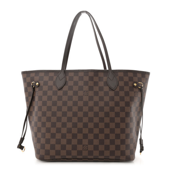 Damier Ebene Neo Neverfull MM Rose Ballerine | FASHIONPHILE (US)
