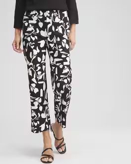 Abstract Print Trapunto Cropped Pants | Chico's