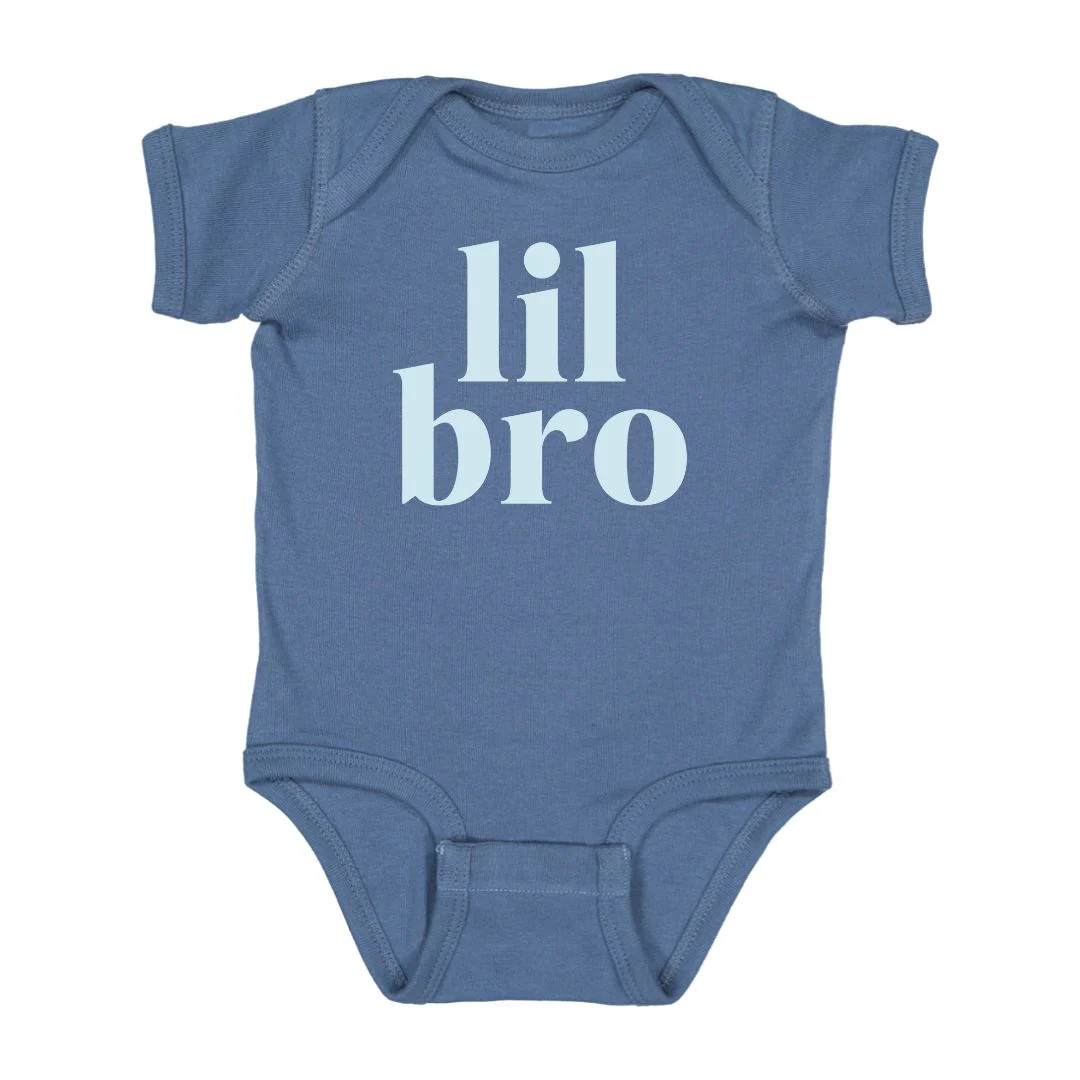 Lil Bro Short Sleeve Bodysuit - Indigo | Sweet Wink