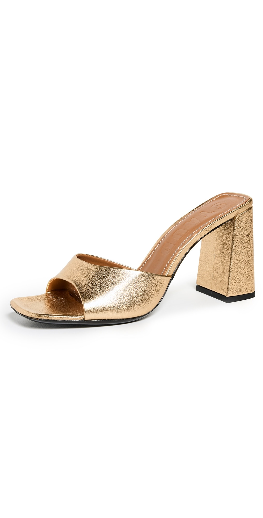 STAUD Sloane Heel Sandals Gold 39.5 | Shopbop