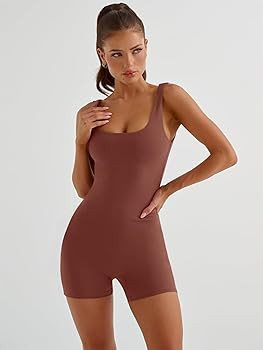 AUTOMET Womens Jumpsuits Shorts Rompers Workout One Piece Bodysuits Jumpers Yoga Summer Fashion V... | Amazon (US)