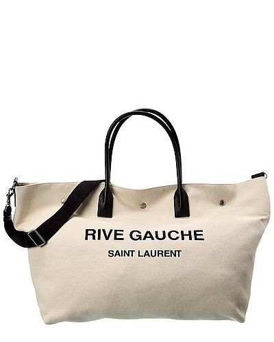 Rive Gauche Maxi Canvas & Leather Shopping Tote | Gilt