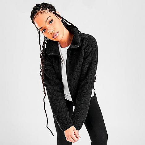 The North Face Inc Women's Dunraven Sherpa Crop Jacket in Black Size Small Nylon/Polyester/Fleece | Finish Line (US)