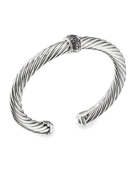 David Yurman Cable Classics Bracelet with Black Diamonds | Neiman Marcus
