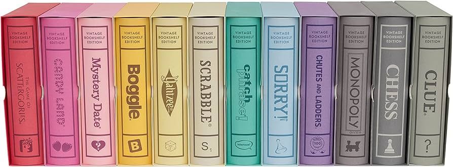WS Game Company Complete Set of 12 Vintage Bookshelf Board Games | Amazon (US)