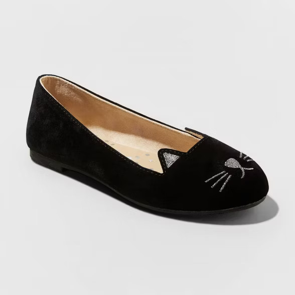 Girls' Chandra Ballet Flats - Cat & Jack™ Black | Target