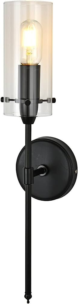1-Light Black Wall Sconces, Bathroom Vanity Light Fixtures | Matte Black Sconce Lighting Indoor V... | Amazon (CA)