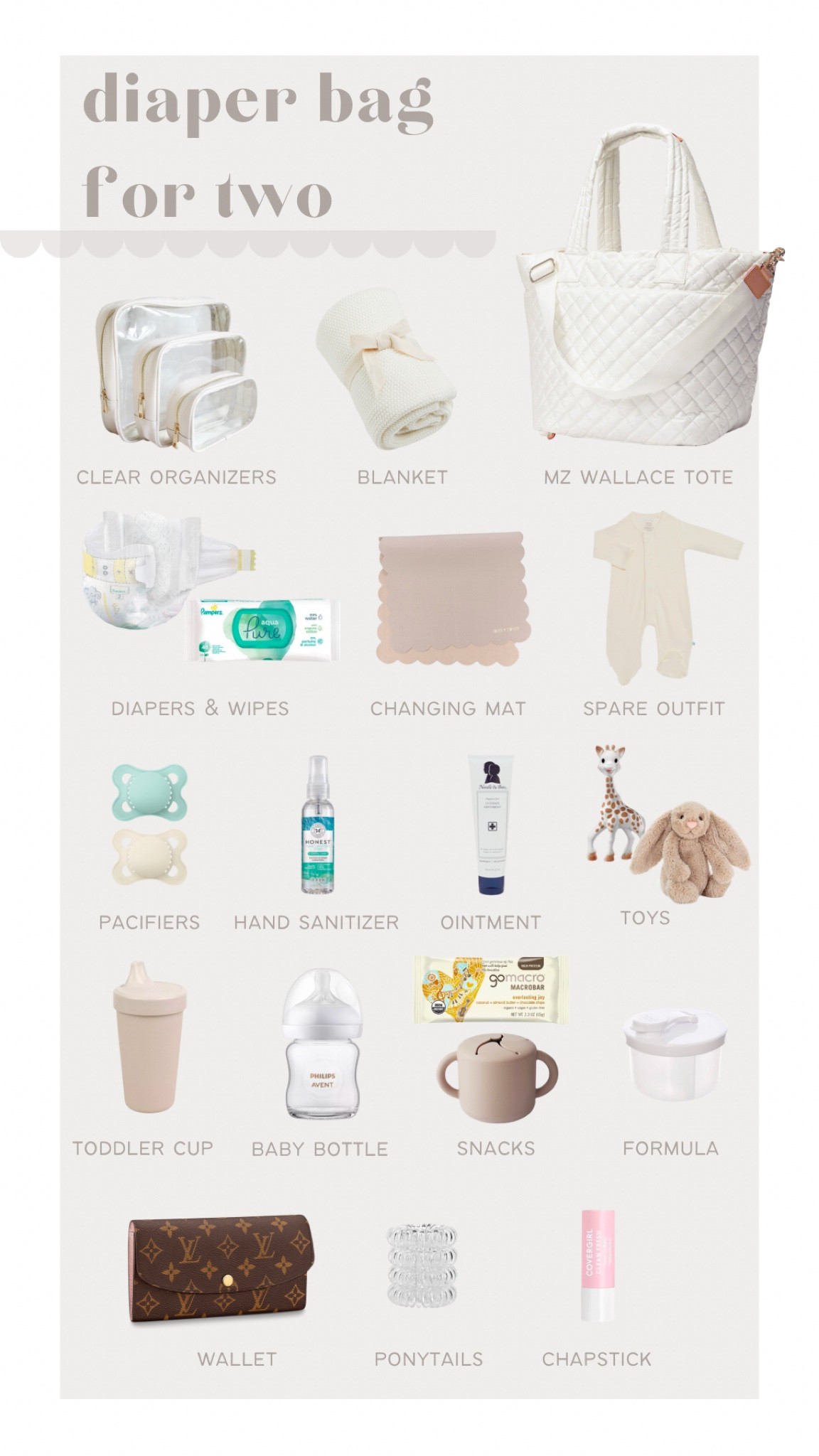 Diaper bag for two! These are my essentials for the combo of the baby and toddler phase. I love this quilted bag because it holds so much and comes with different strap options. 

#LTKxNSale #LTKKids #LTKBaby