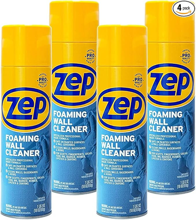 Zep Foaming Wall Cleaner - 18 oz (Case of 4) ZUFWC18 - Removes Stains Without Damaging Finishes | Amazon (US)