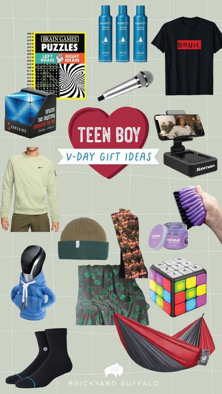 Turn up the fun factor with Valentine's Day gifts that your teen boy will love! Whether it's slick clothing, cutting-edge tech, or brain-teasing puzzles, find the perfect surprises that speak his language.

#ValentinesForTeens #GiftsForHim  #TeenJoy

#LTKSeasonal #LTKGiftGuide #LTKfamily