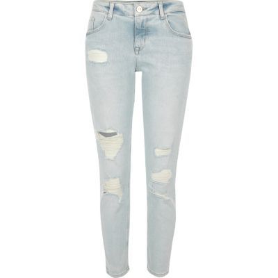 Light blue wash Alannah relaxed skinny jeans | River Island (UK & IE)