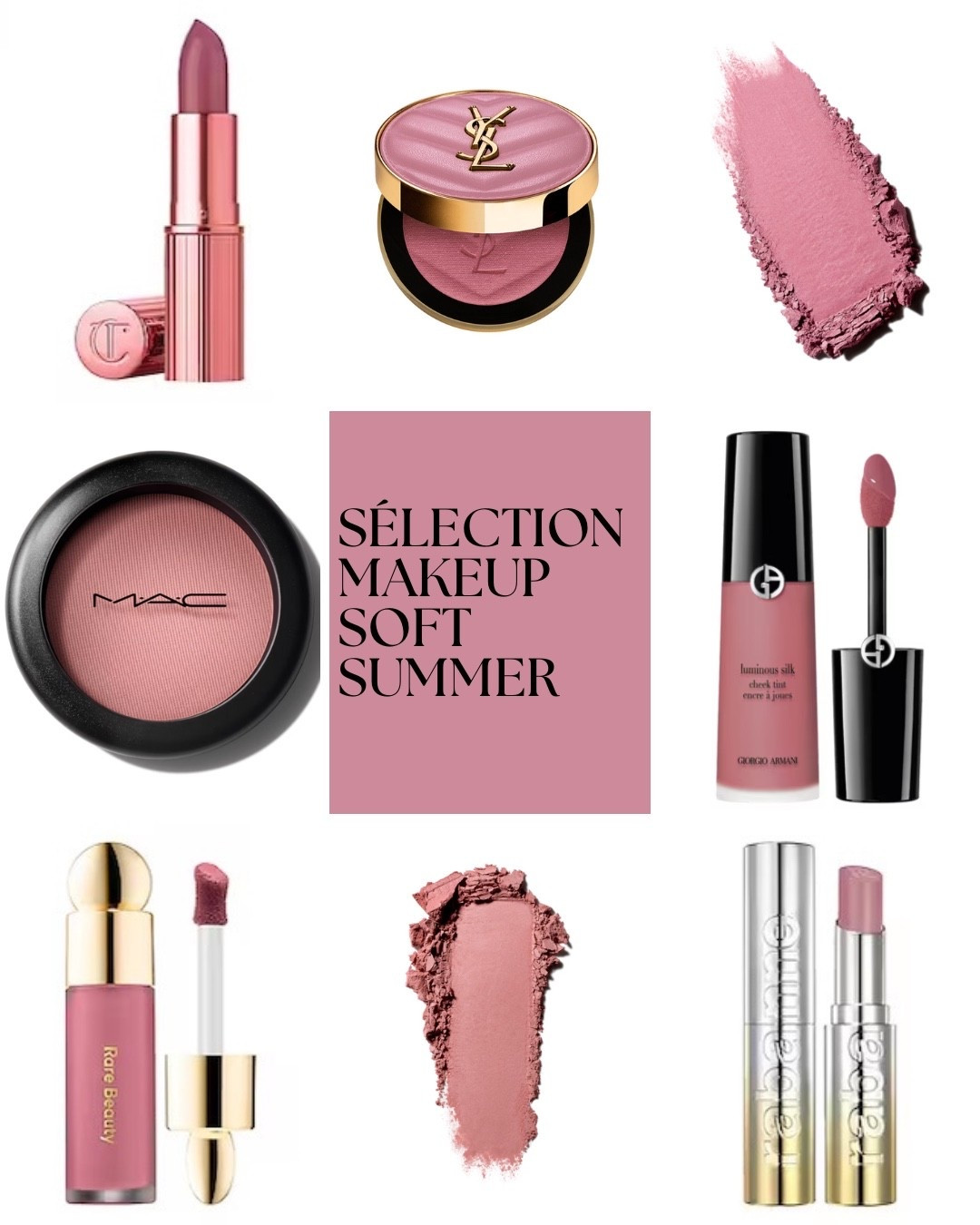 Produits maquillage 100% adaptées à la palette « été doux » ou « soft Summer » 💘 #softsummer #makeup #colorimetrie