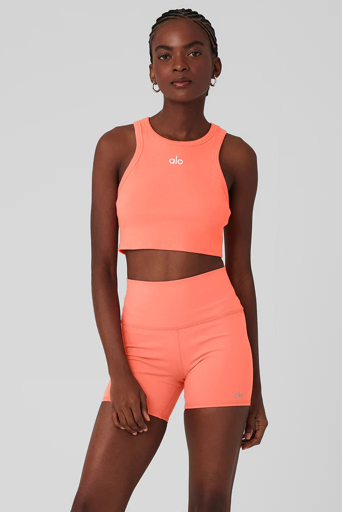 Aspire Tank - Candy Orange/White | Alo Yoga (US)