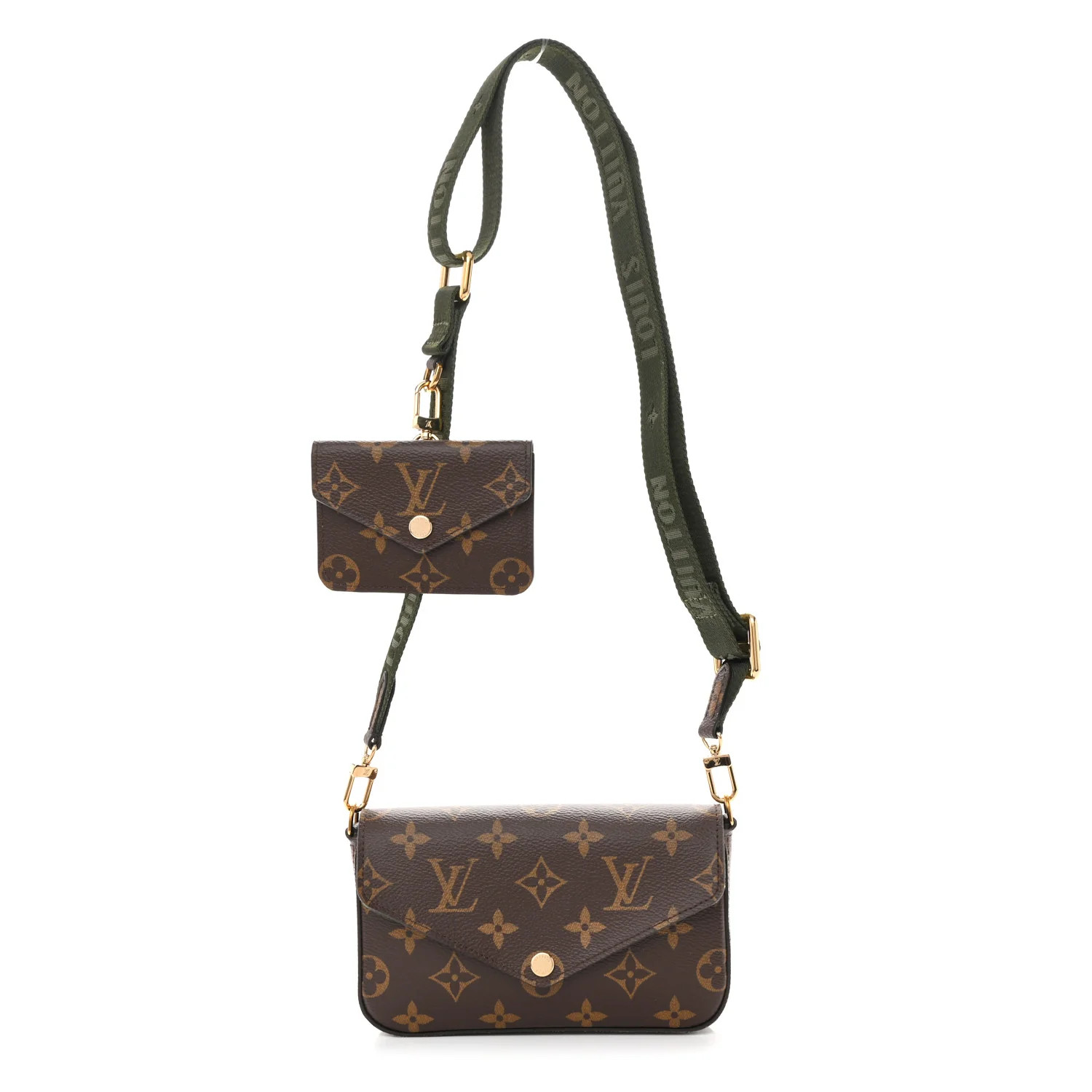 Monogram Felicie Strap & Go Kaki | FASHIONPHILE (US)