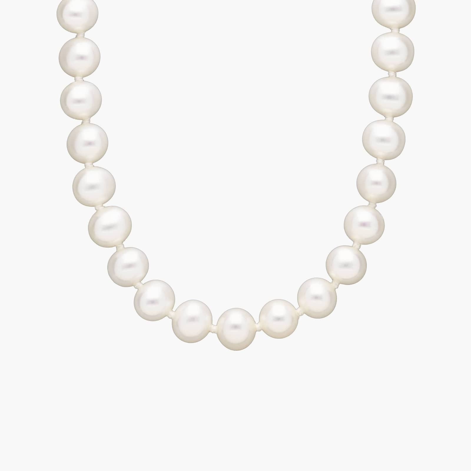 18" Freshwater Cultured Pearl Strand Necklace in 14k White Gold (6-6.5mm) | Blue Nile