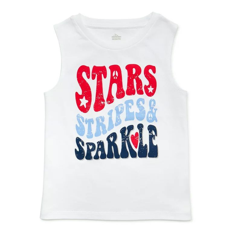 Girls Sparkle Tank Top, Sizes 4-18 | Walmart (US)