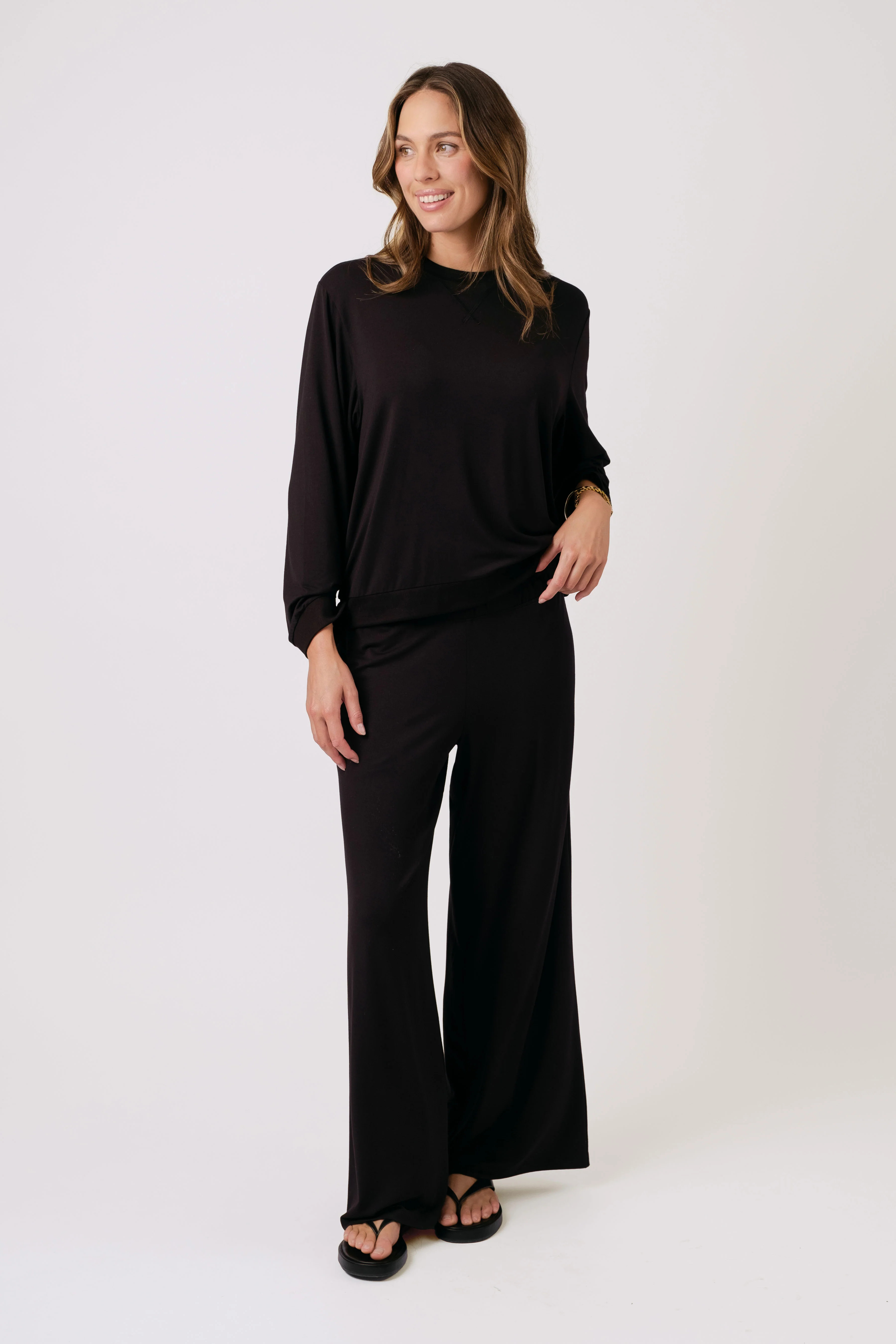 Lounge Full Length Pant BLACK | UNE PIECE AU