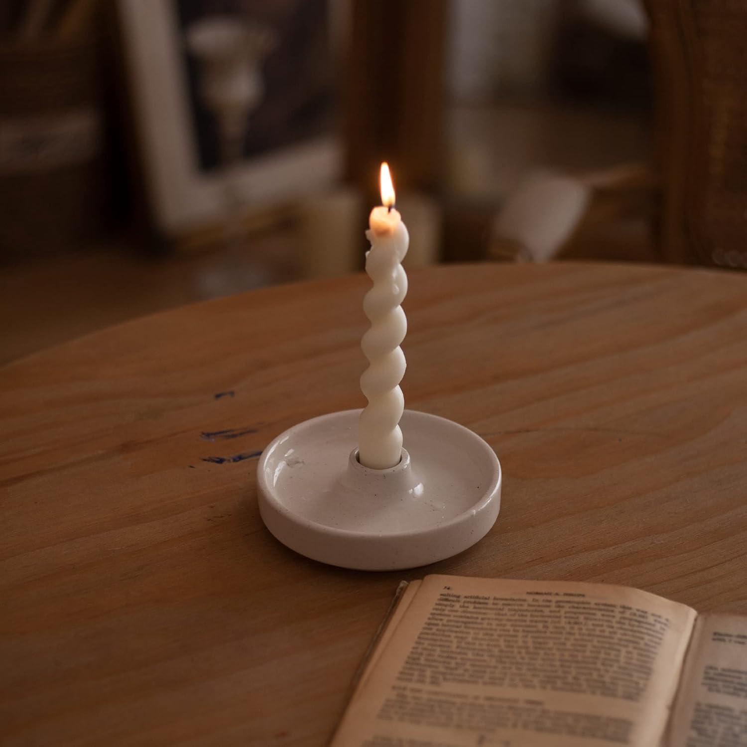 VICBOND Ceramic Candle Holder,Minimalist Style, Candle Burning Display Holder,for for Home Decora... | Amazon (US)