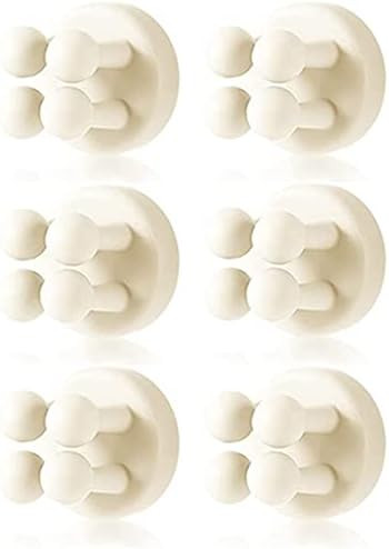 6 Pcs Self Adhesive Hooks, Toothbrush Holders for Hanging Towel Key Clothes Plug Cable, Silicone ... | Amazon (US)