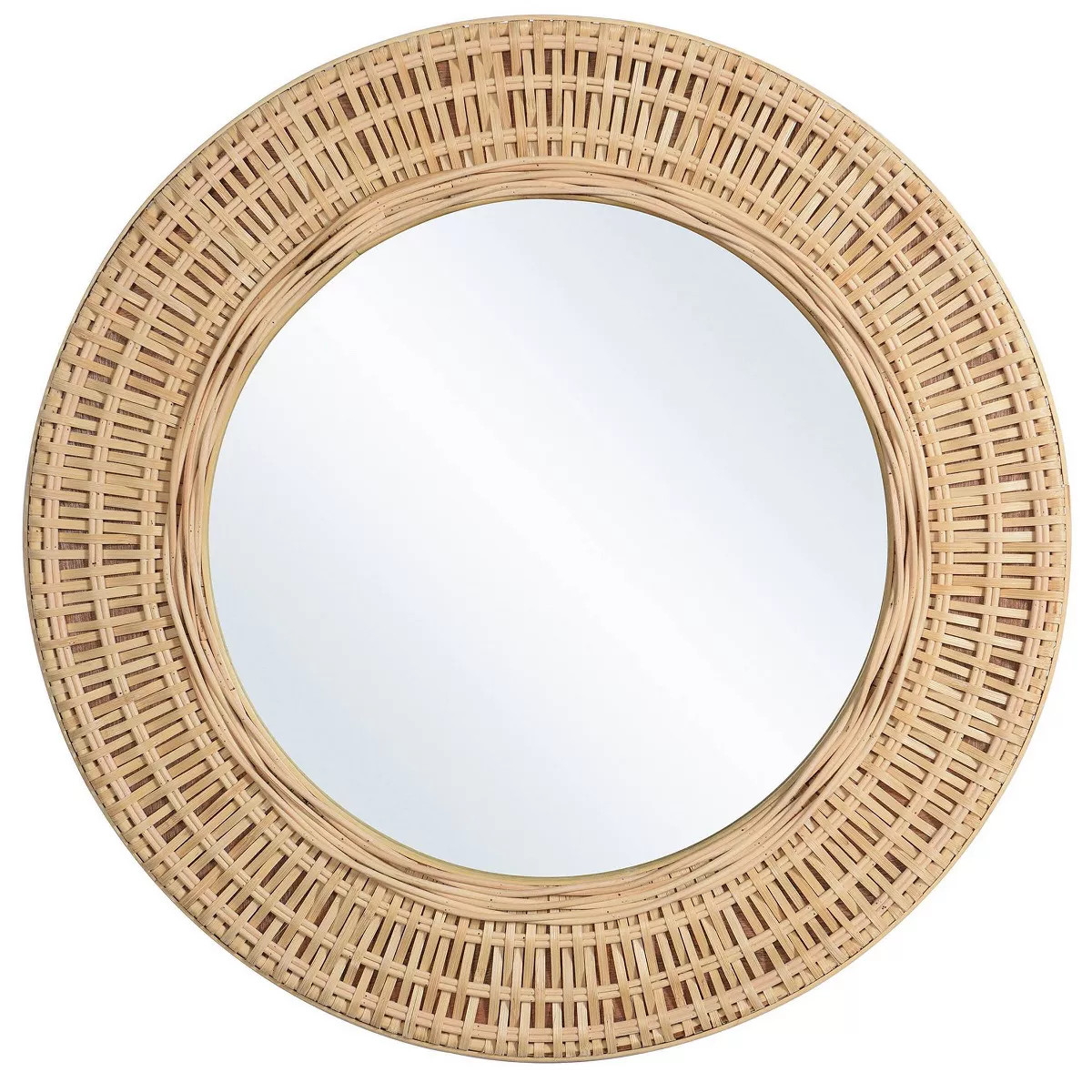 Bamboo Breeze Natural Woven Framed Wall Mirror Brown - StyleCraft | Target