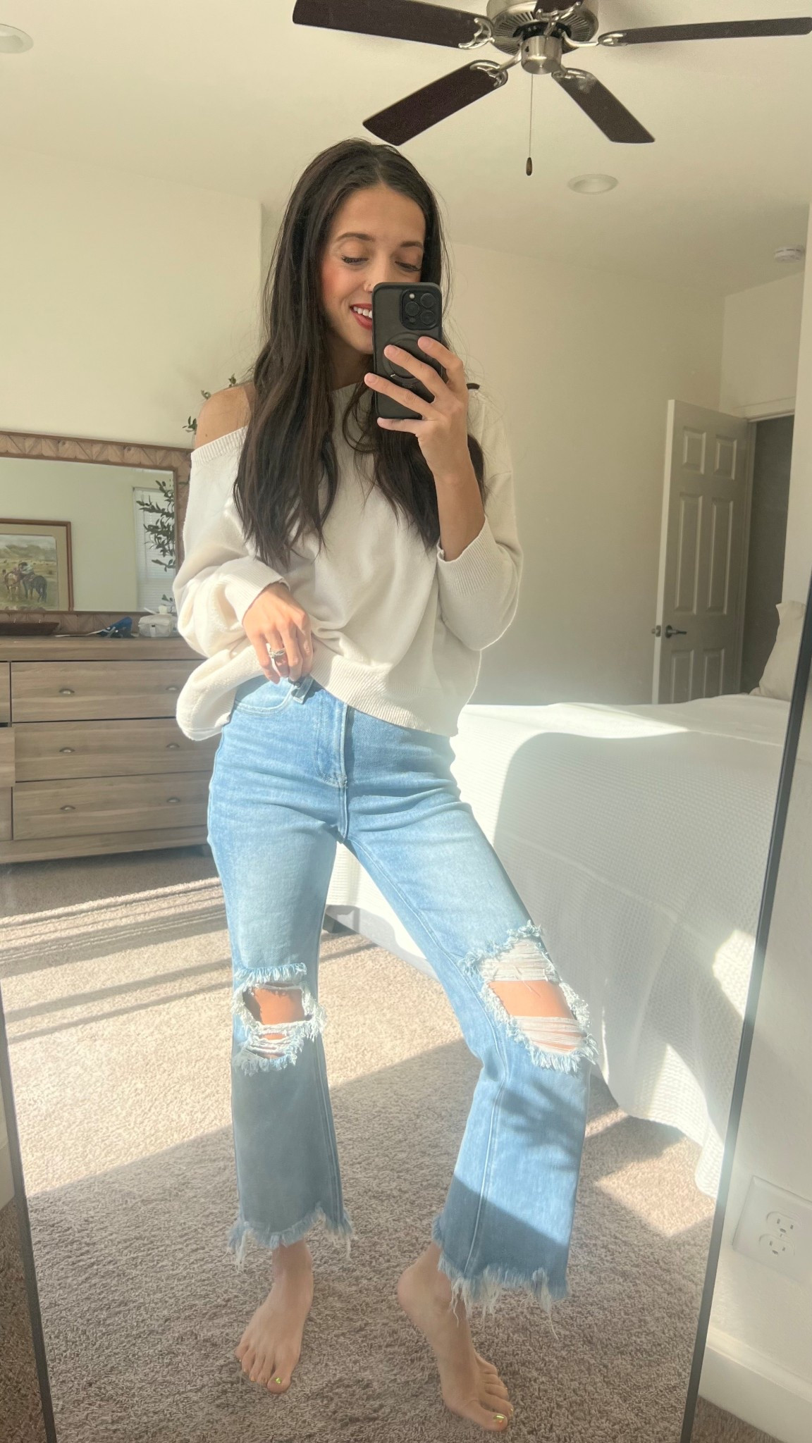 I’ve worn these 3 days in a row now 🤩 Wearing medium wash— doesn’t look to be in stock at the moment. 

Wearing size 24 
5’6
110lbs

#LTKootd #LTKmomlife
