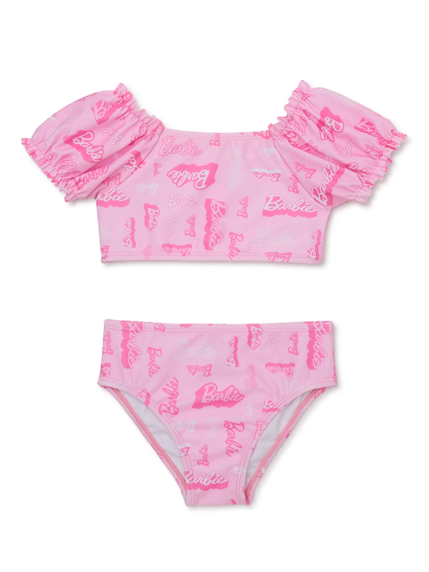Barbie Toddler Girls Tankini Swim Set, 2-pcs, Sizes 12M-5T, Pink | Walmart (US)