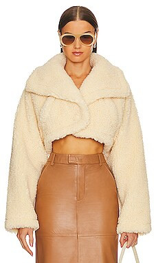 Peyton Cropped Sherpa Jacket
                    
                    L'Academie | Revolve Clothing (Global)