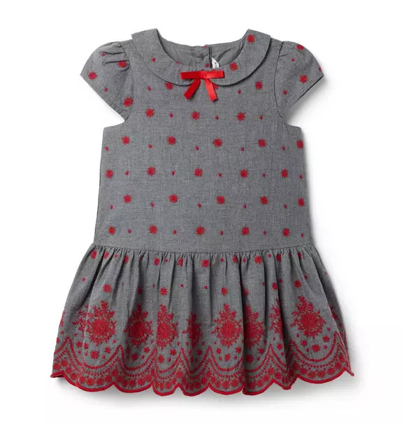 The Festive Floral Embroidered Dress | Janie and Jack