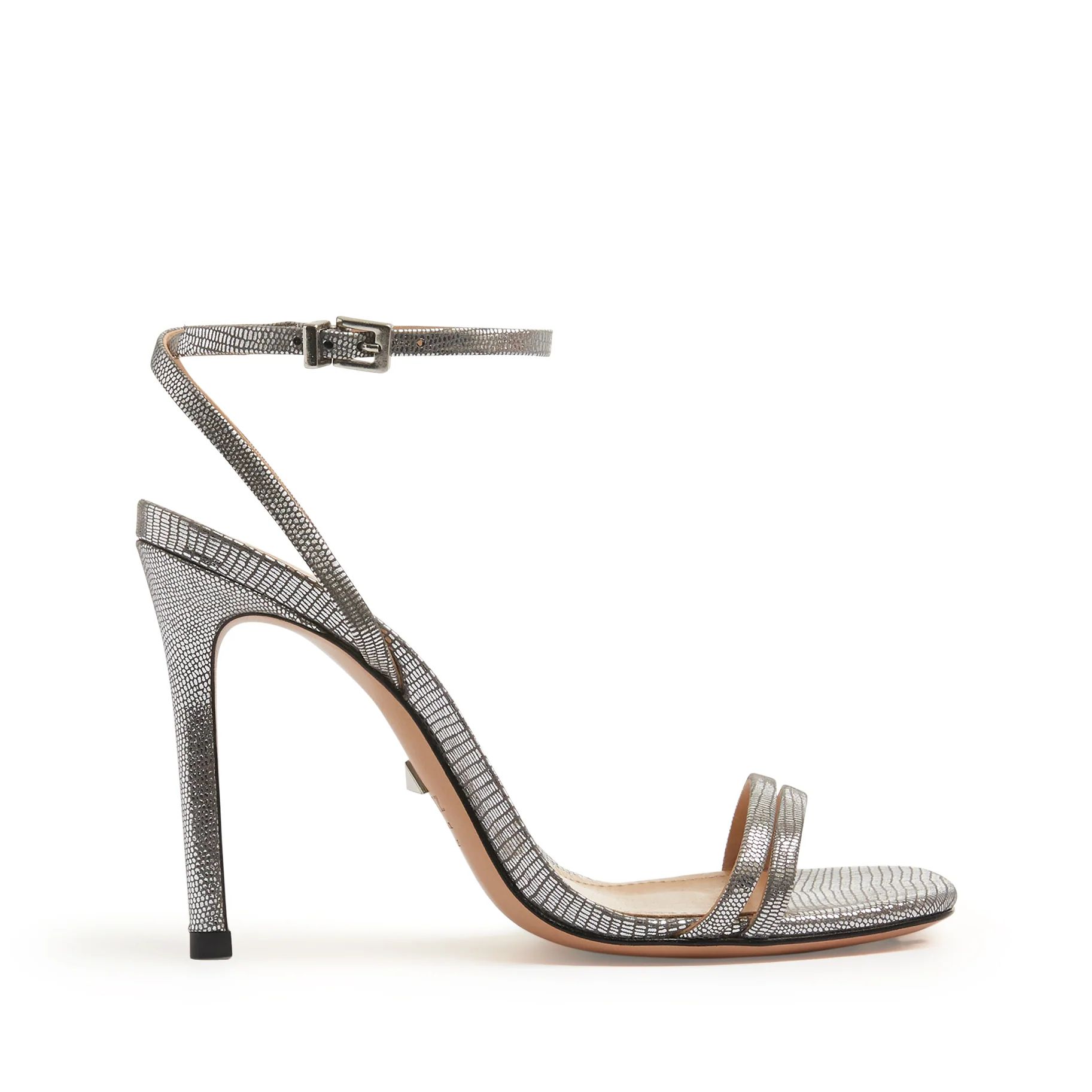 Altina Sandal in Lizard Effect Metallic Leather | Schutz Shoes | Schutz Shoes (US)