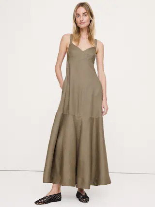 Linen Empire-Waist Maxi Dress | Banana Republic (US)