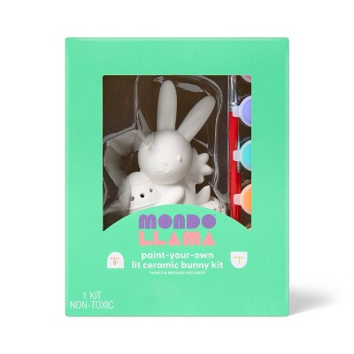 Easter Craft Lit Ceramic Bunny and Eggs Painting Activity Kit - Mondo Llama™ | Target