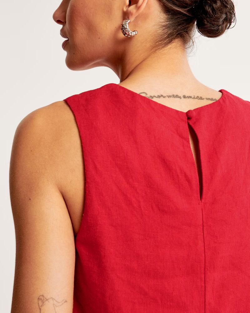 Women's Linen-Blend High-Neck Set Top | Women's New Arrivals | Abercrombie.com | Abercrombie & Fitch (US)
