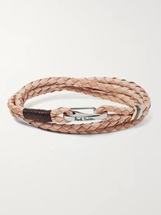 Paul Smith - Two-Tone Woven Leather Wrap Bracelet | Mr Porter US