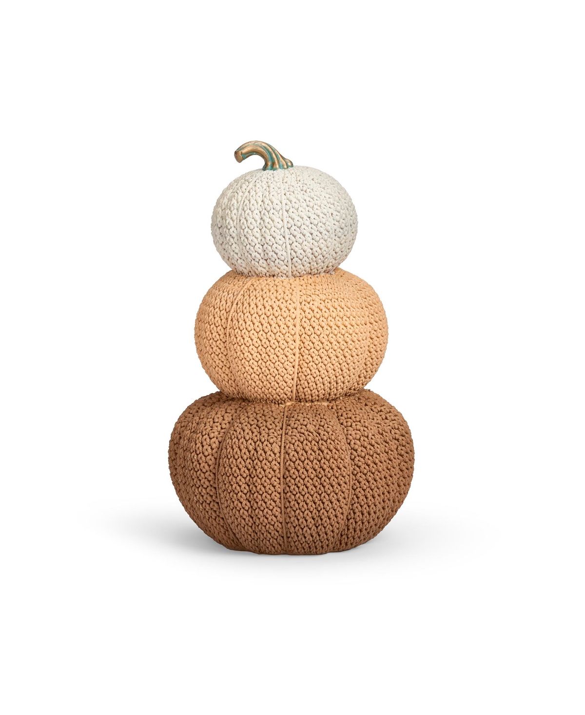 Tricolor Knit Pumpkin Stack with Stem Figure, 14.25" H | Macys (US)