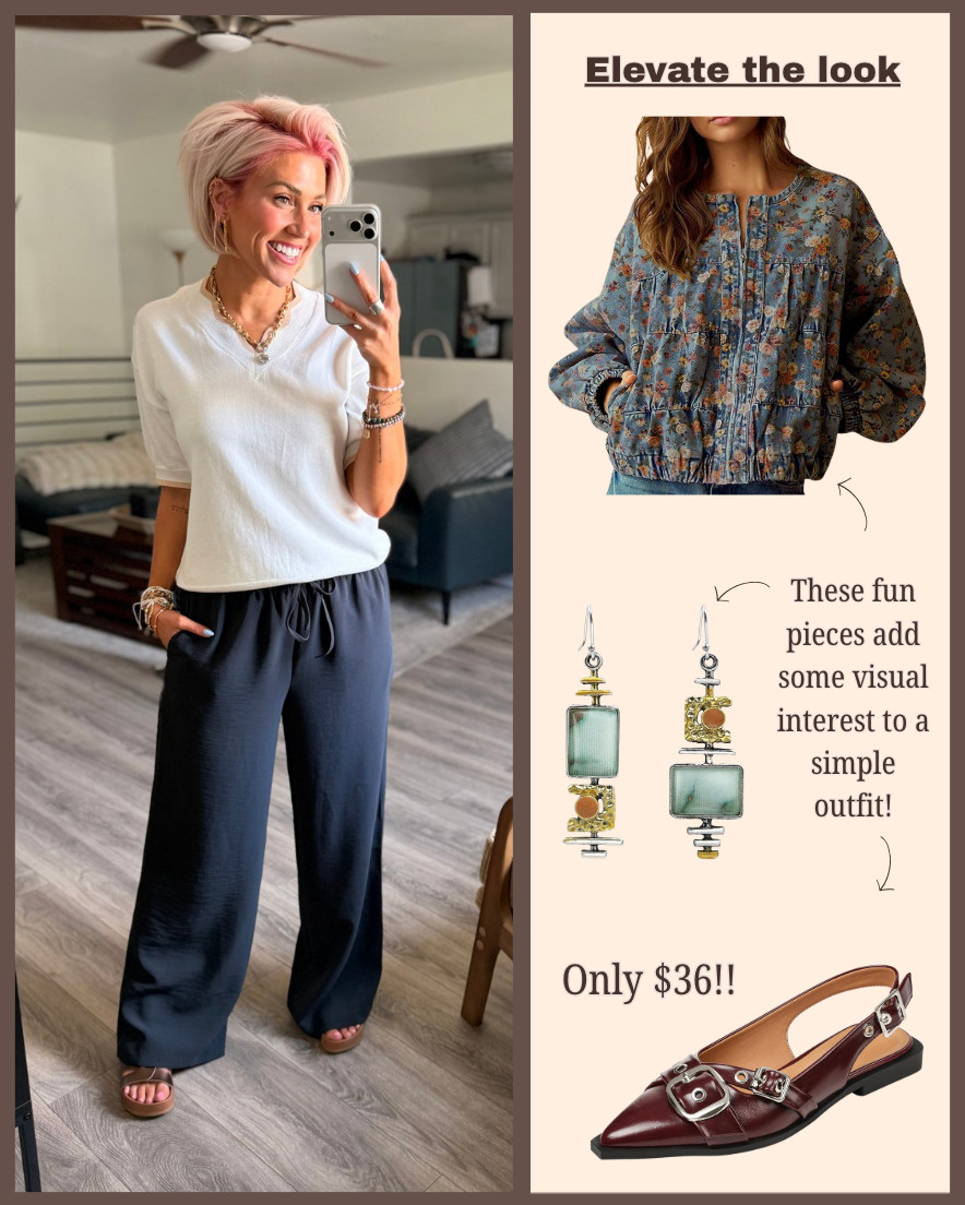Elevate this look for fall with these chic finds!! This jacket is so fun and I love the details on the shoes! 

 #LTKootd #LTKSeasonal