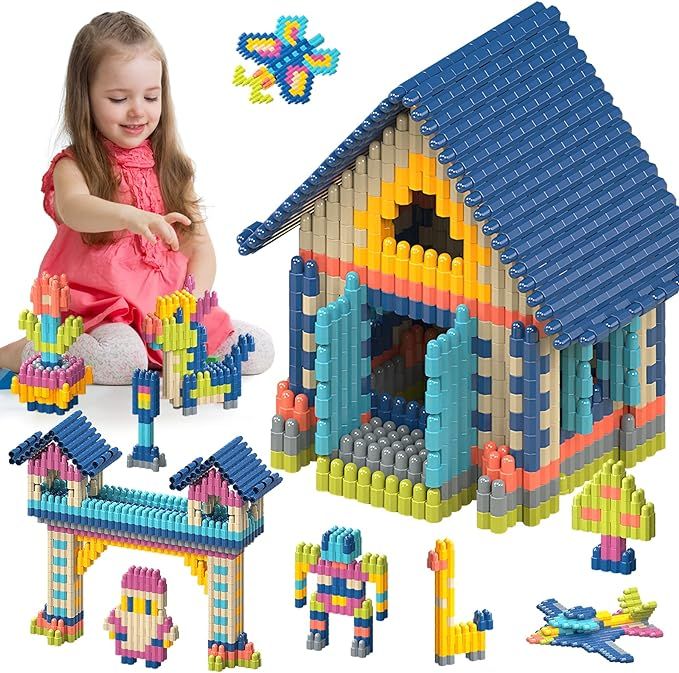 KlayBear 320pcs Set Building Blocks Construction Toy for Boys Girls, Learning STEM Toys Education... | Amazon (US)