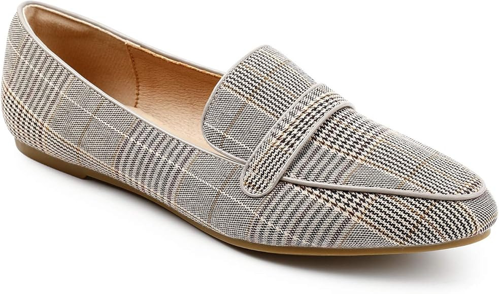 Trary Loafers for Women Penny Pointed Toe Flats Office Walking Driving Wedding Dress Classic Comf... | Amazon (US)
